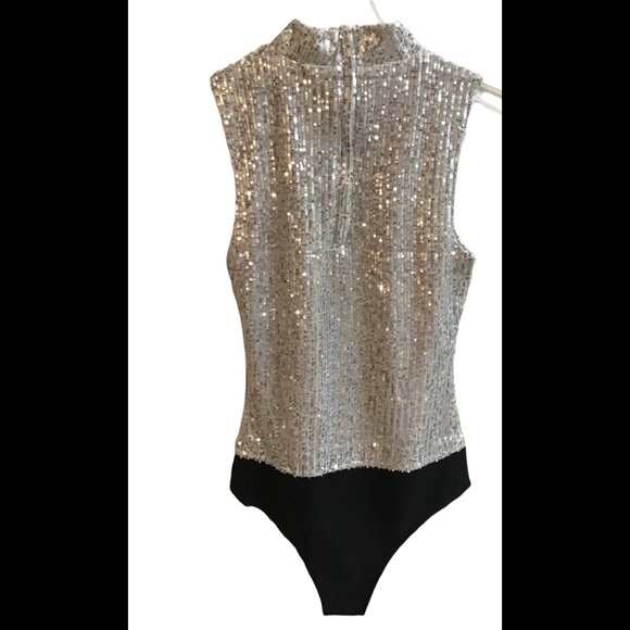 7 For All Mankind Sequins Bodysuit - Picture 5 of 8